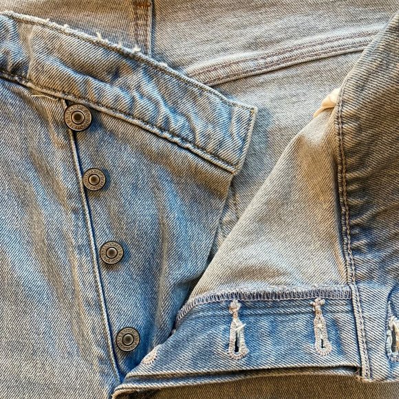 NWT Abercrombie & Fitch The Dad High Rise Curve Love Button Fly Jeans Sz 35 20L - Picture 7 of 10